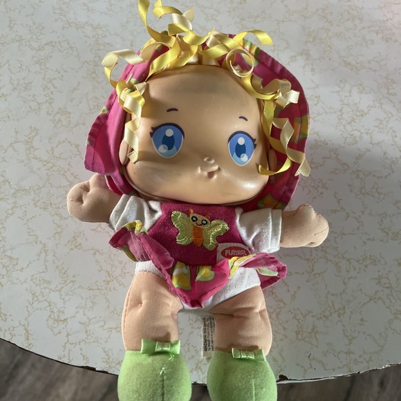 Playskool Other - Playskool Busy Lil' Butterfly Baby 10" Plush Baby Vinyl Face 08926 Rattles
